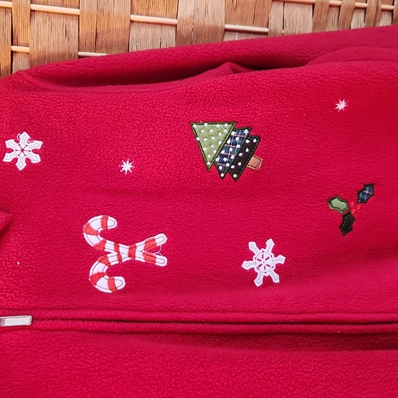 North Crest, Christmas, Holiday Merry Christmas,  Snowman Zip-Up Soft Sweater - Picture 2 of 6